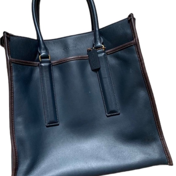 XL coach bleecker legacy tote bag all leather 70725 - Picture 7 of 7